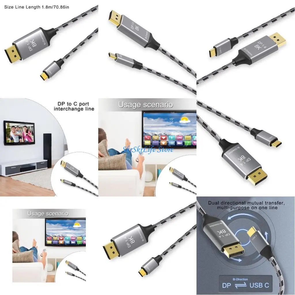 E65E 2M USB C To 1.4 Cable, Supports 8K@60Hz for Gaming And Professional Use
E65E 2M USB C To 1.4 Cable, Supports 8K@60Hz for Gaming And Professional Use