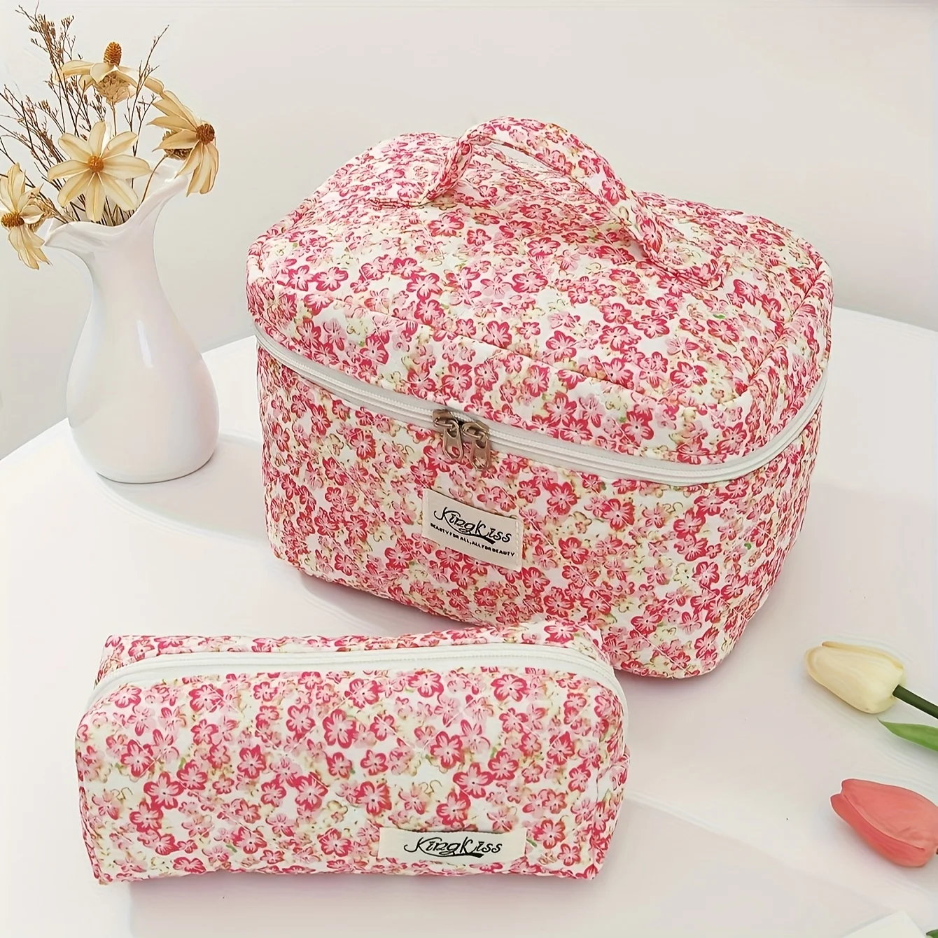 New Small Floral Makeup Bag Travel Portable Large Capacity Multi Functional Handheld Toiletry Pouch for Coins and Cosmetics
New Small Floral Makeup Bag Travel Portable Large Capacity Multi Functional Handheld Toiletry Pouch for Coins and Cosmetics