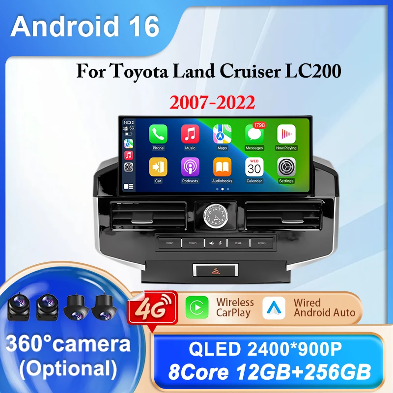12.3 inch Android 16 Car Radio For Toyota Land Cruiser LC200 2007-2022 Wireless Carplay Multimedia Bluetooth Head Unit Screen
12.3 inch Android 16 Car Radio For Toyota Land Cruiser LC200 2007-2022 Wireless Carplay Multimedia Bluetooth Head Unit Screen