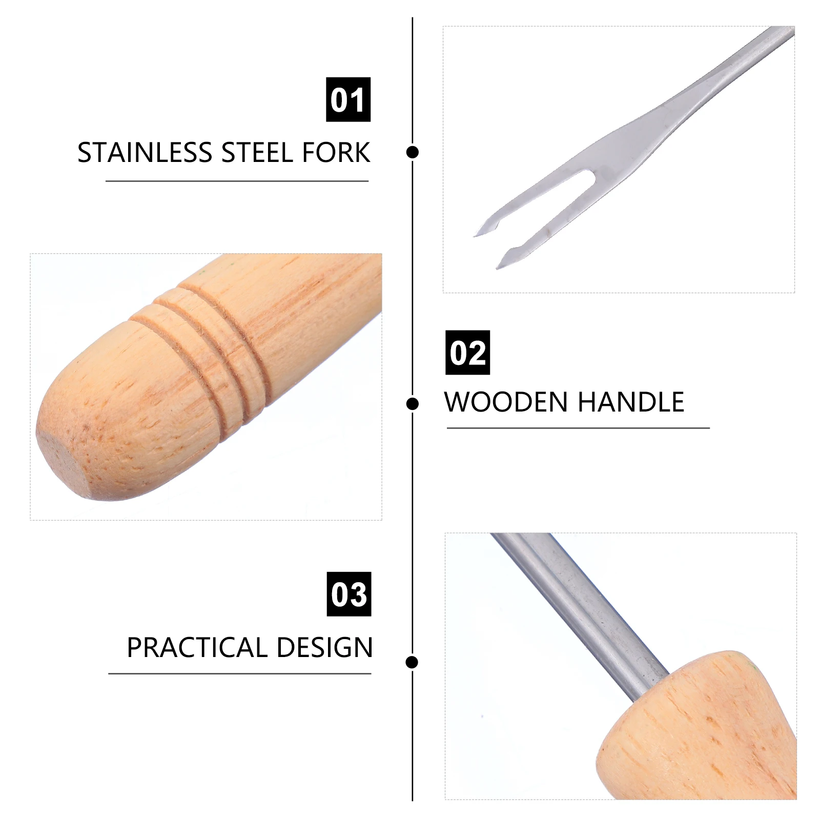 6 Pcs Stainless Steel Chocolate Fondue Forks Corn Holders BBQ Sweetcorn Utensils Reusable Skewers Needles Prongs Wood
6 Pcs Stainless Steel Chocolate Fondue Forks Corn Holders BBQ Sweetcorn Utensils Reusable Skewers Needles Prongs Wood