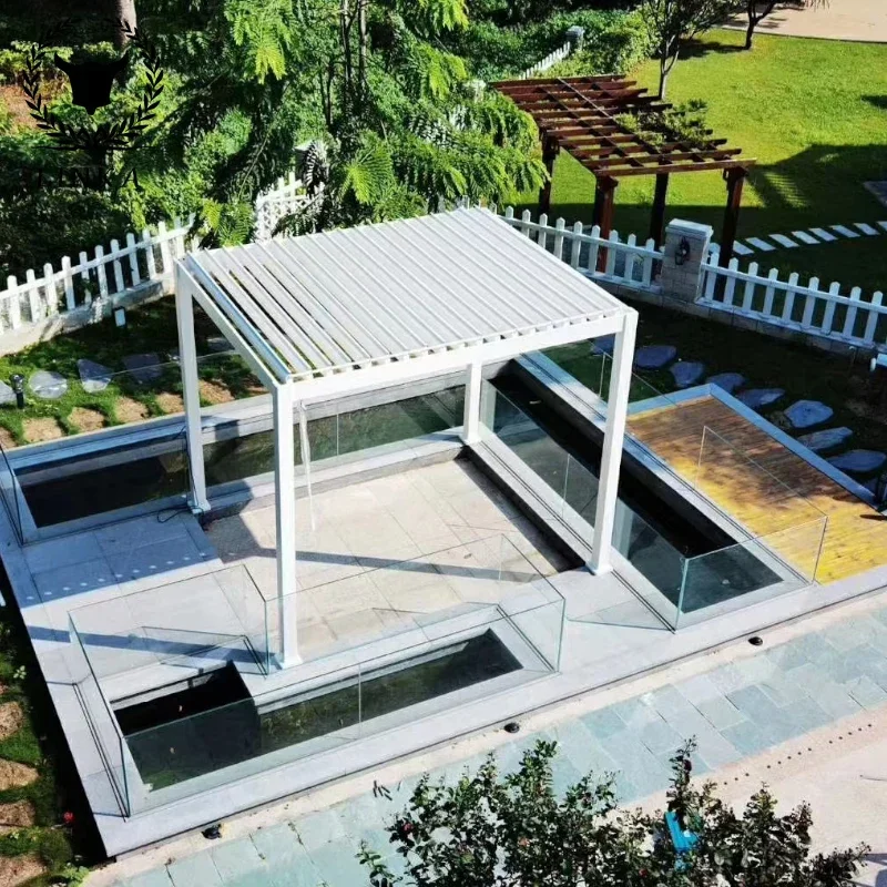Outdoor remote control garden italy aluminum adjustable louvers bioclimatic que pergola gazebo pavilion
Outdoor remote control garden italy aluminum adjustable louvers bioclimatic que pergola gazebo pavilion