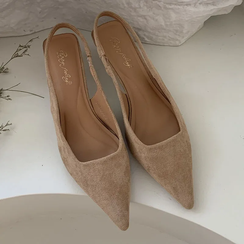 Women Sandals Pointed Toe Elegant Low-heel Shoes Summer Fashion Slingback Woman Mules Shoes Pumps Dress Shoes New Design Woman
Women Sandals Pointed Toe Elegant Low-heel Shoes Summer Fashion Slingback Woman Mules Shoes Pumps Dress Shoes New Design Woman