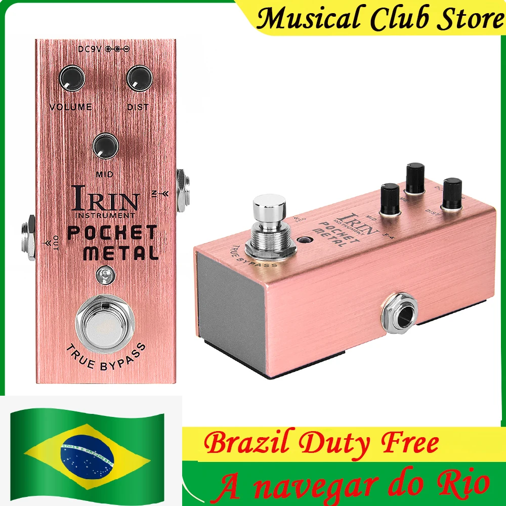 IRIN AN-04 Effects Pocket Metal Distortion Pedal Huge Metal Distortion Sounds Electric Guitar Pedal with Mid Adjustment Knob
IRIN AN-04 Effects Pocket Metal Distortion Pedal Huge Metal Distortion Sounds Electric Guitar Pedal with Mid Adjustment Knob