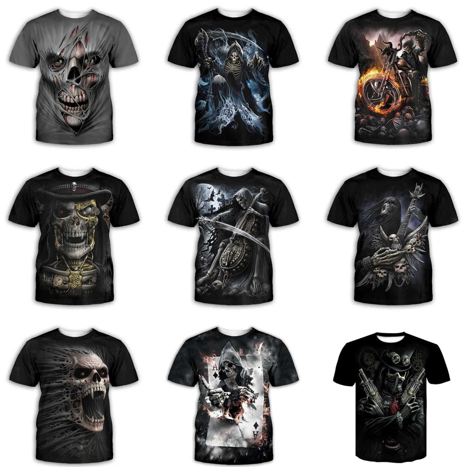 Ellie Williams T-Shirt Joel Miller 3D Print Shirt Horror Skull Pattern Short Sleeved Casual Summer Men Women Fashionable Top
Ellie Williams T-Shirt Joel Miller 3D Print Shirt Horror Skull Pattern Short Sleeved Casual Summer Men Women Fashionable Top