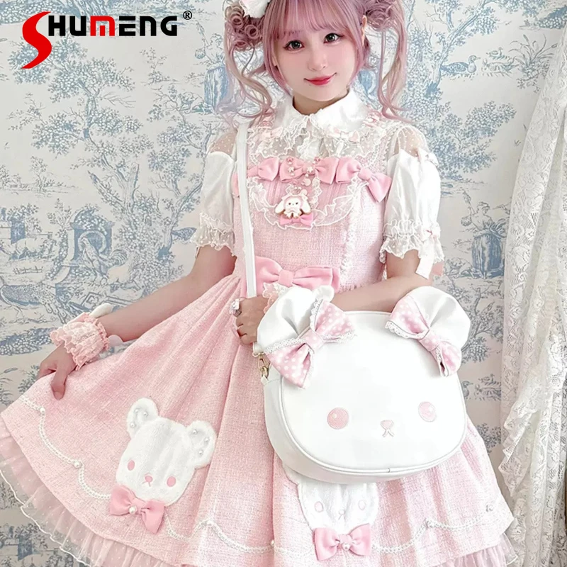 Original Japanese Cute Girls Bear Shaped Lolita Messenger Bag 2026 New Princess Sweet Kawaii Lo Handbag Women's Y2k Shoulder Bag
Original Japanese Cute Girls Bear Shaped Lolita Messenger Bag 2026 New Princess Sweet Kawaii Lo Handbag Women's Y2k Shoulder Bag