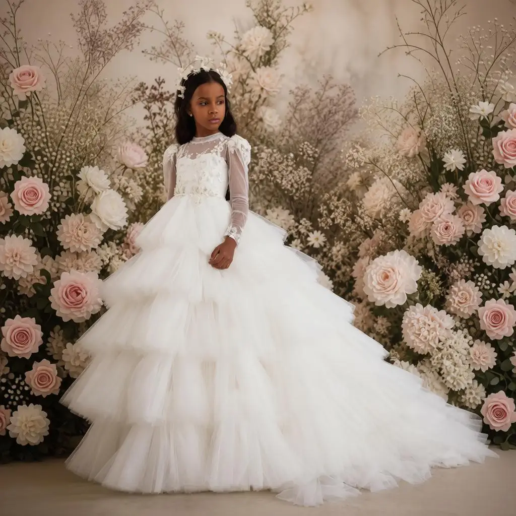 White Flower Girl Dress For Wedding Tulle Applique Puffy Princess Kids Birthday Party First Communion Ball Gowns Customized
White Flower Girl Dress For Wedding Tulle Applique Puffy Princess Kids Birthday Party First Communion Ball Gowns Customized