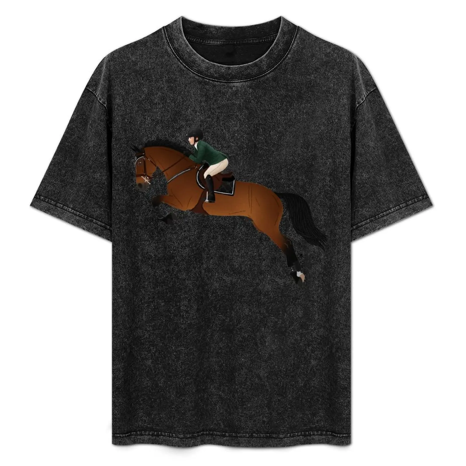 Bay Warmblood Jumper and Rider - Equine Rampaige T-Shirt Summer Holiday Casual Tee
Bay Warmblood Jumper and Rider - Equine Rampaige T-Shirt Summer Holiday Casual Tee