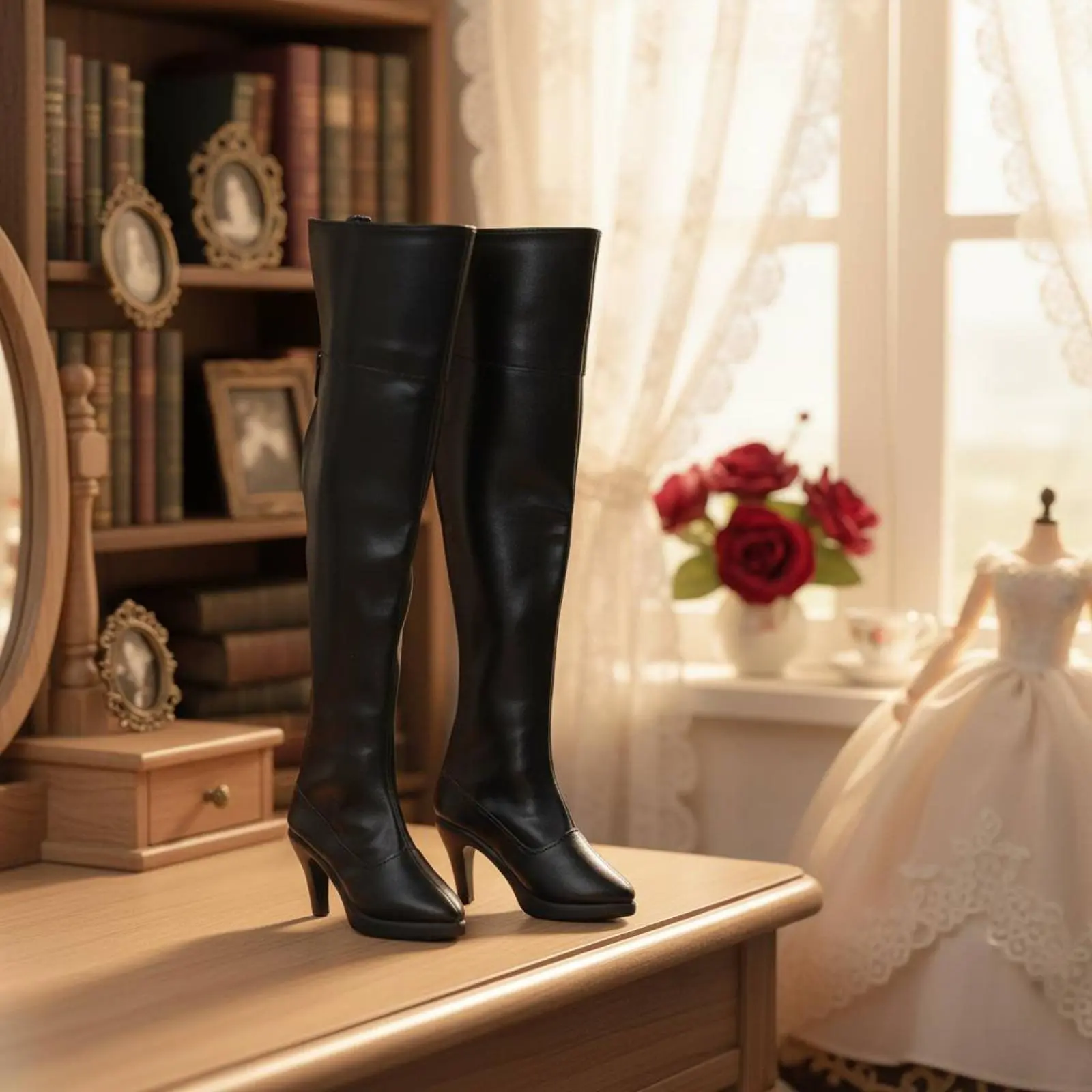 High Top Doll Boots Wear-Resistant Black Doll Boots Playset Accessory Realistic Look Handmade
High Top Doll Boots Wear-Resistant Black Doll Boots Playset Accessory Realistic Look Handmade