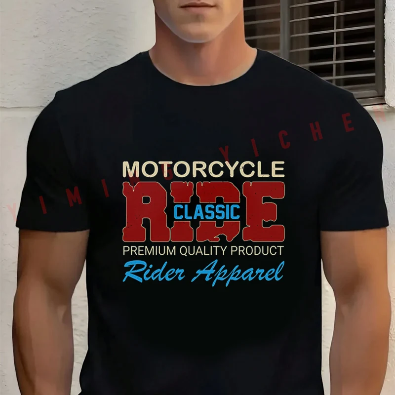 Men's Summer Cotton T-shirt Motorcycle Ride Clasic Graphic T Shirt Short Sleeved Casual Basic O-Neck Unisex Tops
Men's Summer Cotton T-shirt Motorcycle Ride Clasic Graphic T Shirt Short Sleeved Casual Basic O-Neck Unisex Tops