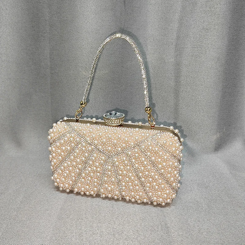 Classical Women Pearl & Crystal Clutch Collection Shine Bright Elegant Striped Pearl Clutches
Classical Women Pearl & Crystal Clutch Collection Shine Bright Elegant Striped Pearl Clutches