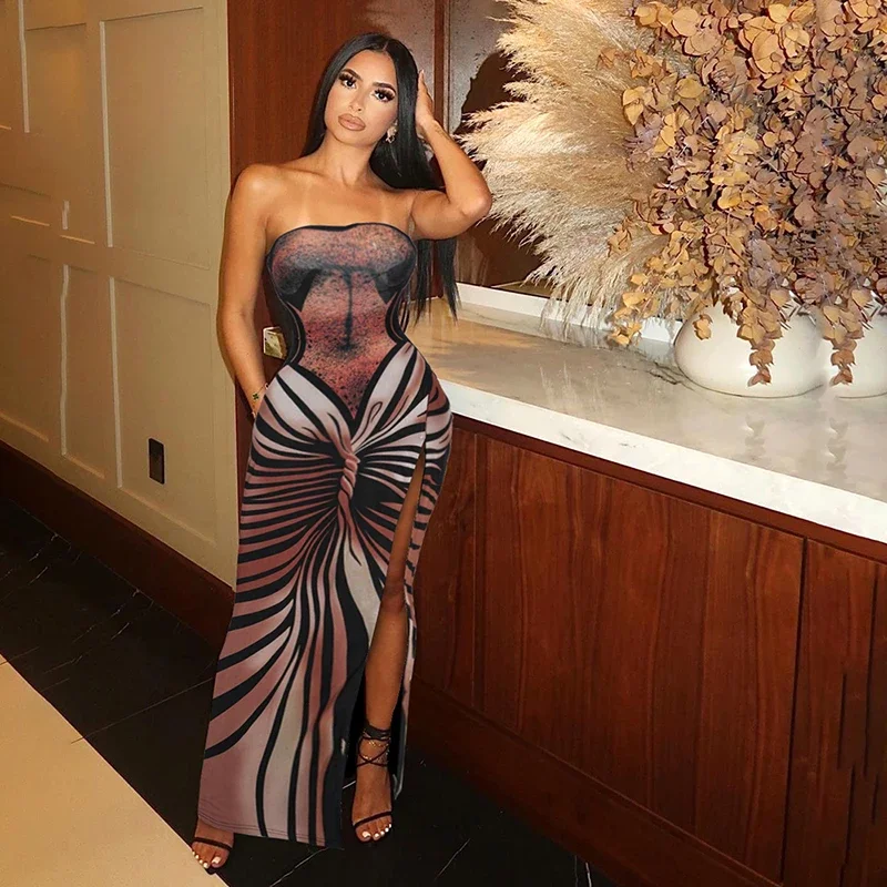 2025 Summer Women Vintage Butterfly Oil Painting Print Dresses Wrap Strapless High Split Dresses Prom Casual Gowns
2025 Summer Women Vintage Butterfly Oil Painting Print Dresses Wrap Strapless High Split Dresses Prom Casual Gowns