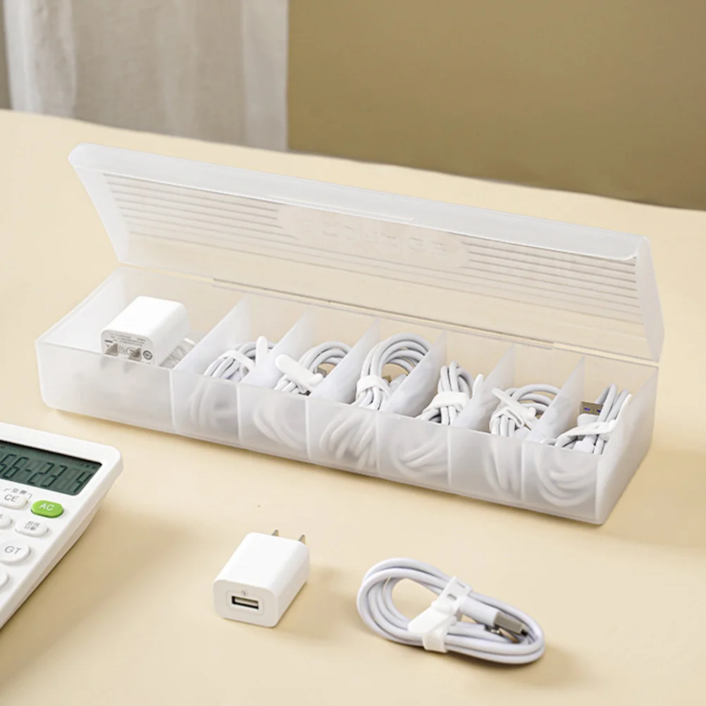 2Pcs Cable Management Box Sturdy Drop-Resistant Smooth Edges Size Partition Design Organizer for Cables Headphones
2Pcs Cable Management Box Sturdy Drop-Resistant Smooth Edges Size Partition Design Organizer for Cables Headphones