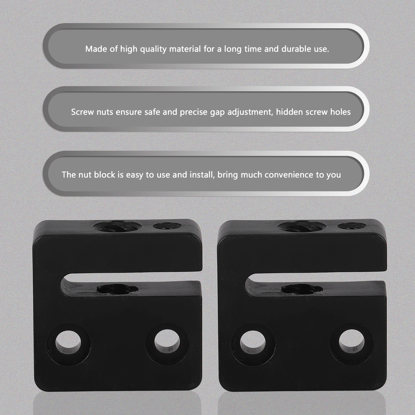 2pcs Screw Nut Block For 3D Printer Plastic Anti-Backlash Trapezoidal Lead Thread Nut Base Smooth Recessed Screw Holes
2pcs Screw Nut Block For 3D Printer Plastic Anti-Backlash Trapezoidal Lead Thread Nut Base Smooth Recessed Screw Holes