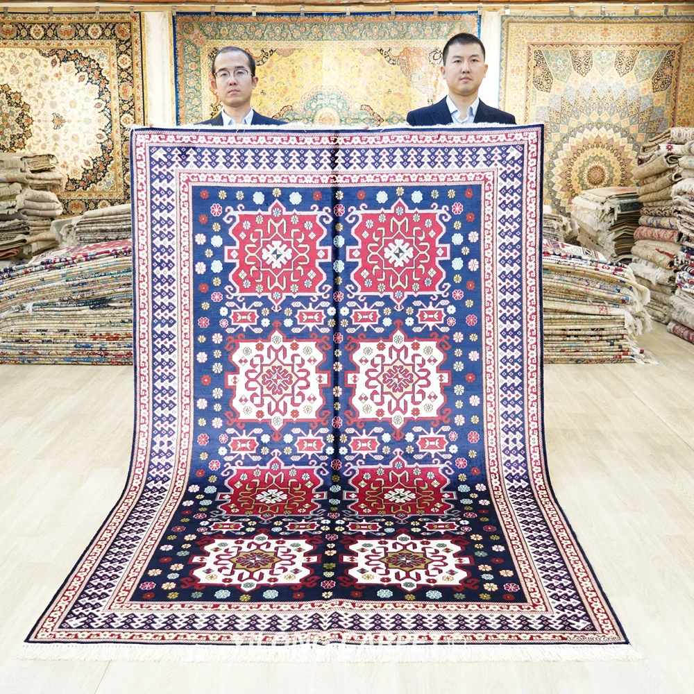 152x244cm Handmade Silk Tribal Carpet Blue Indoor Classic Luxury Area Rug (BL087)
152x244cm Handmade Silk Tribal Carpet Blue Indoor Classic Luxury Area Rug (BL087)
