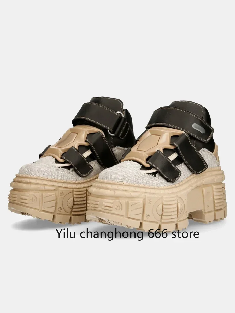 Platform Round Toe Short Boots 2025 New Street Punk Rock Sports Casual Pumps Hook & Loop Mixed Color Fashion Women's Ankle Boots
Platform Round Toe Short Boots 2025 New Street Punk Rock Sports Casual Pumps Hook & Loop Mixed Color Fashion Women's Ankle Boots