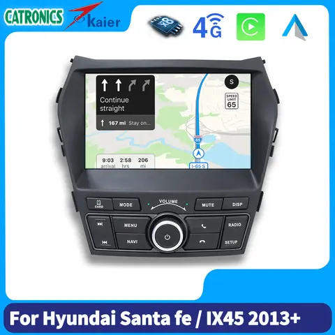 Car Radio for Hyundai Santa Fe 2013 2014 2016 2017 2018 Headunit Multimedia IX45 Android autoradio Screen Navigation Accessories