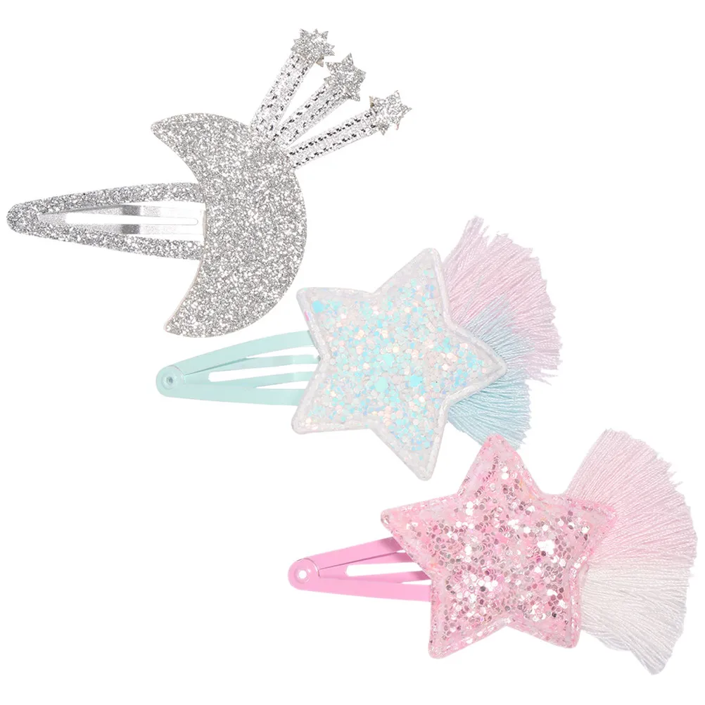 3Pcs Glitter Star Hair Clips Shiny Snap Barrettes for Little Girls 4-6 Years Old Kids Hair Accessories for Special Occasions
3Pcs Glitter Star Hair Clips Shiny Snap Barrettes for Little Girls 4-6 Years Old Kids Hair Accessories for Special Occasions