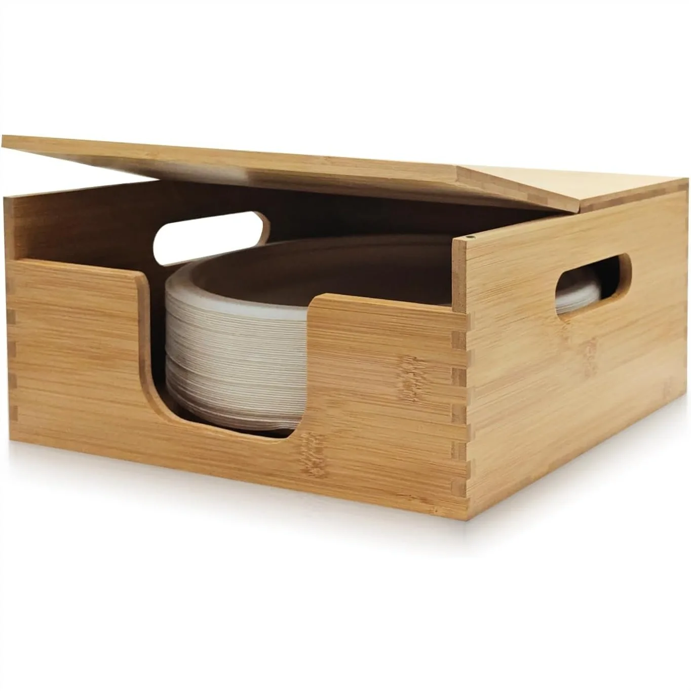 Bamboo Paper Plate Holder Dispenser for Kitchen Wall Countertop Cabinet 8-10in Plates
Bamboo Paper Plate Holder Dispenser for Kitchen Wall Countertop Cabinet 8-10in Plates