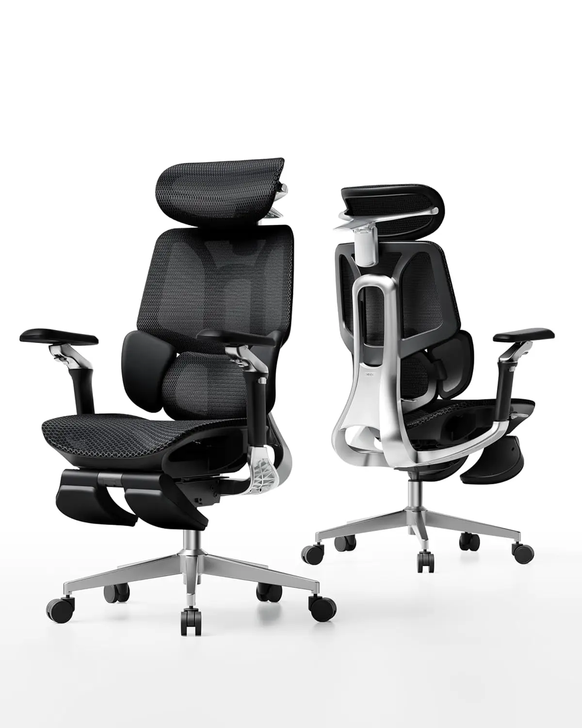 Ergonomic Office Chair Mesh 3-Zone Lumbar Support 4D Headrest 720°Armrest Footrest Black Customized
Ergonomic Office Chair Mesh 3-Zone Lumbar Support 4D Headrest 720°Armrest Footrest Black Customized
