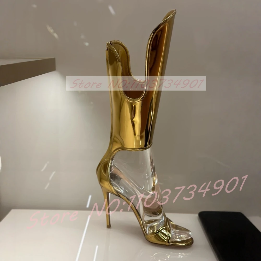 Золотые металлические сандалии с волнистым ремешком, женские туфли с открытым носком в римском стиле, туфли на высоком каблуке-шпильке, женские пикантные элегантные сандалии
Золотые металлические сандалии с волнистым ремешком, женские туфли с открытым носком в римском стиле, туфли на высоком каблуке-шпильке, женские пикантные элегантные сандалии