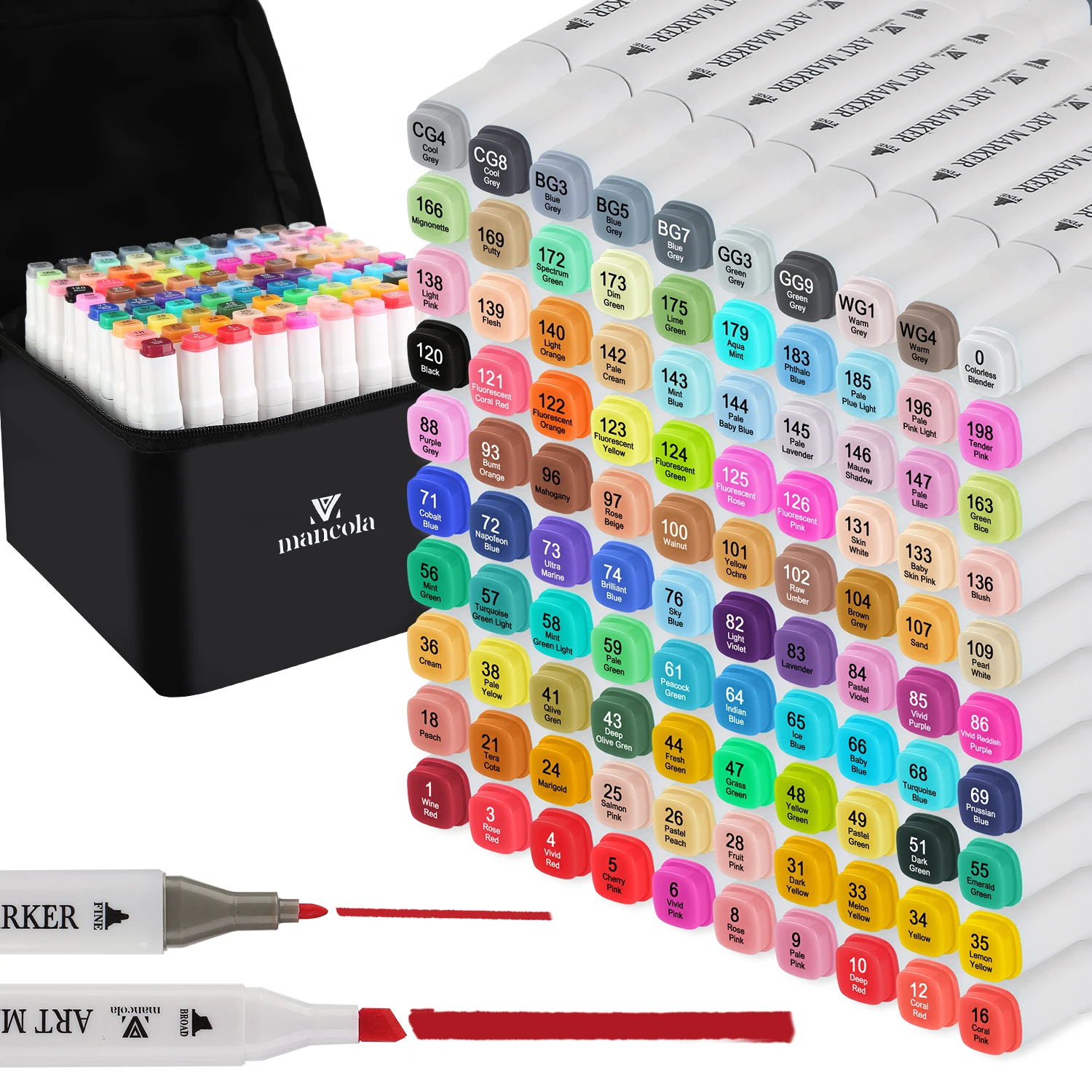 100 Colors Alcohol Based Markers, Fine & Broad Dual Tip Permanent Artist Art Markers Sketch Markers for Adult Coloring
100 Colors Alcohol Based Markers, Fine & Broad Dual Tip Permanent Artist Art Markers Sketch Markers for Adult Coloring