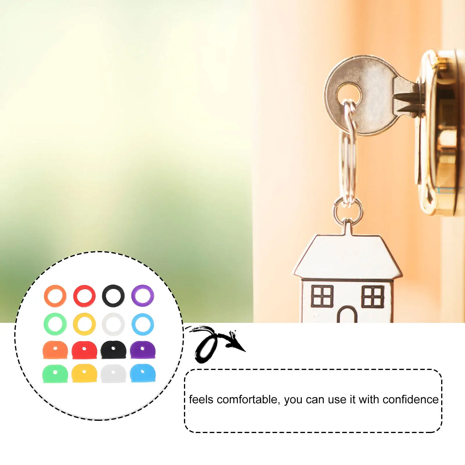 64 Pcs Colorful Key Caps Colored Identifier Tag Cover Colors Covers Bands Identifiers
64 Pcs Colorful Key Caps Colored Identifier Tag Cover Colors Covers Bands Identifiers