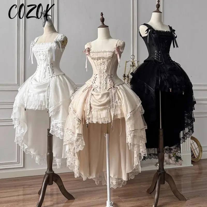 Плиссированные подтяжки в стиле Лолиты на талии, топ Y2k, женский летний бант, великолепные элегантные юбки принцессы для девочек, комплекты жилетов с кружевной строчкой
Плиссированные подтяжки в стиле Лолиты на талии, топ Y2k, женский летний бант, великолепные элегантные юбки принцессы для девочек, комплекты жилетов с кружевной строчкой