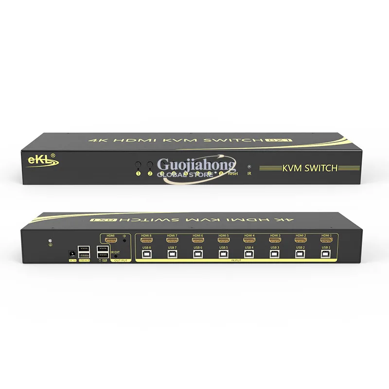 eKL 81HA 8-входовый 1-выходный KVM-переключатель 4K с поддержкой разделения аудиосигнала и переключения горячими клавишами при 4K@60Hz
eKL 81HA 8-входовый 1-выходный KVM-переключатель 4K с поддержкой разделения аудиосигнала и переключения горячими клавишами при 4K@60Hz