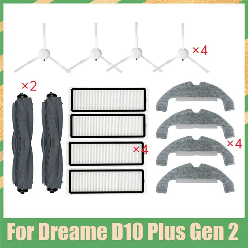 A40Z-Rubber Brush For Dreame D10 Plus Gen 2 RLD32GD Replace Parts Accessories 4X Side Brush Hepa Filter Mop Cloth
A40Z-Rubber Brush For Dreame D10 Plus Gen 2 RLD32GD Replace Parts Accessories 4X Side Brush Hepa Filter Mop Cloth