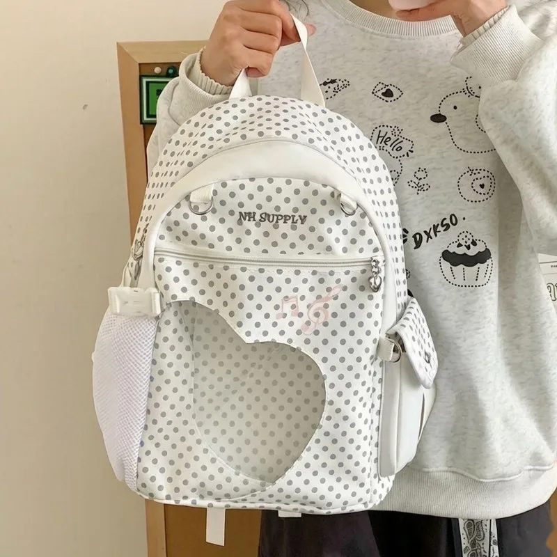 Wave Point Transparent Schoolbag Women Student Large Capacity Multiple Pockets Zipper Oxford Cloth Cute Youthful Campus Backpack
Wave Point Transparent Schoolbag Women Student Large Capacity Multiple Pockets Zipper Oxford Cloth Cute Youthful Campus Backpack