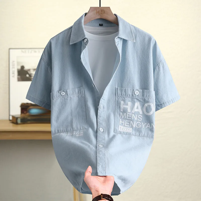 Casual Short Sleeve Blouse Men's Streetwear Fashion Shirt Streetdress Hombre Male Clothing Spring Autumn Camisa Men's Shirts New
Casual Short Sleeve Blouse Men's Streetwear Fashion Shirt Streetdress Hombre Male Clothing Spring Autumn Camisa Men's Shirts New