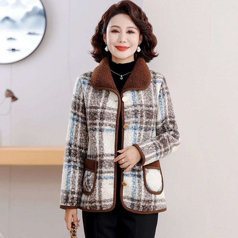 Thiened Woolen Coat for Women Autumn Winter Faion Sle Loose Fit with Patch ket Single Button Closure Korean Sle
Thiened Woolen Coat for Women Autumn Winter Faion Sle Loose Fit with Patch ket Single Button Closure Korean Sle