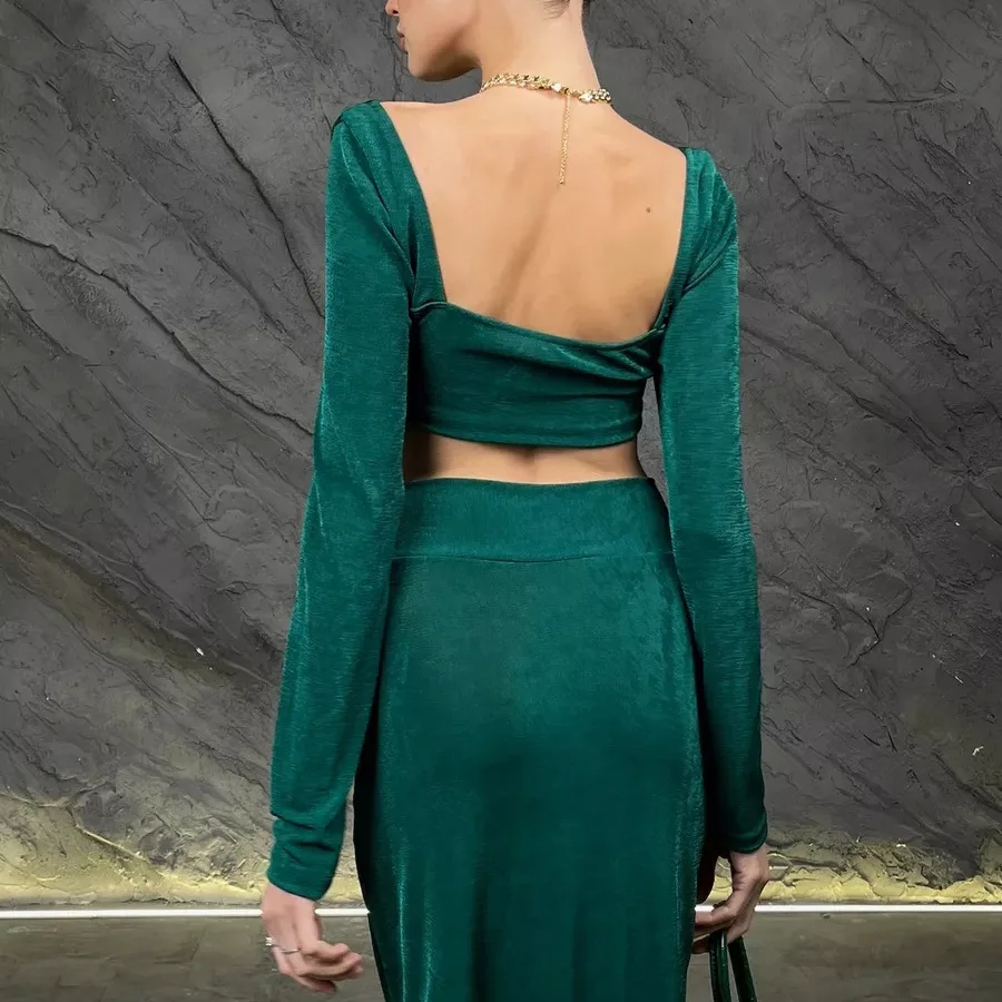 Костюм Crop Top Tight Skirt Split Sexy Hot Girl Two-Piece Set, Irregular Strapless Women's Clothing
Костюм Crop Top Tight Skirt Split Sexy Hot Girl Two-Piece Set, Irregular Strapless Women's Clothing