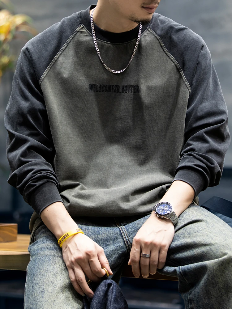 Loose Fit American Style Long Sleeve Cotton T-Shirt Men's Vintage Shoulder Insertion Bottoming Shirt Trendy Spring Autumn
Loose Fit American Style Long Sleeve Cotton T-Shirt Men's Vintage Shoulder Insertion Bottoming Shirt Trendy Spring Autumn