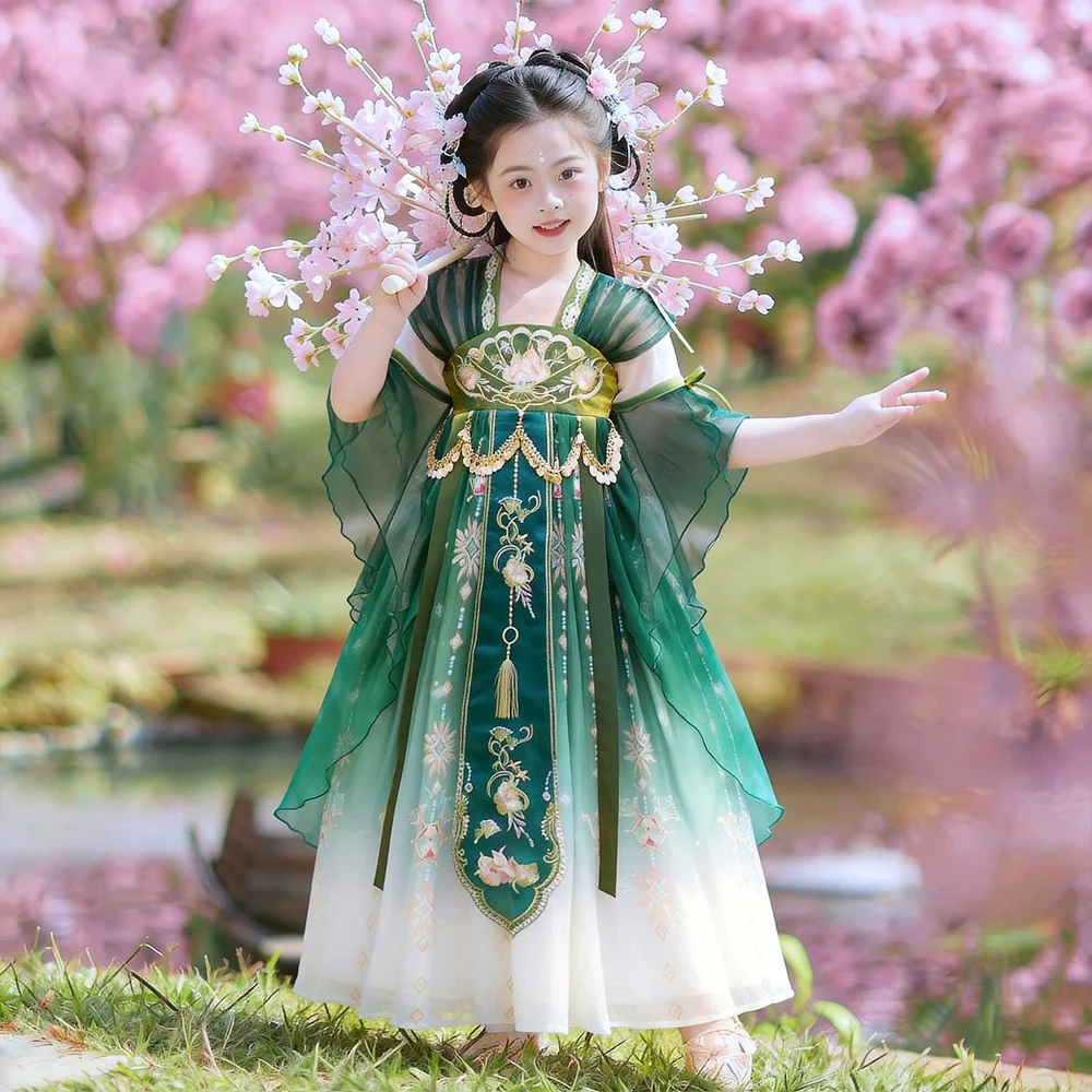 2026 Summer New Girls Traditional Chinese Hanfu Kids Vintage Clothes Ethnic Style Cosplay Costumes Dance Wear Party Dress
2026 Summer New Girls Traditional Chinese Hanfu Kids Vintage Clothes Ethnic Style Cosplay Costumes Dance Wear Party Dress