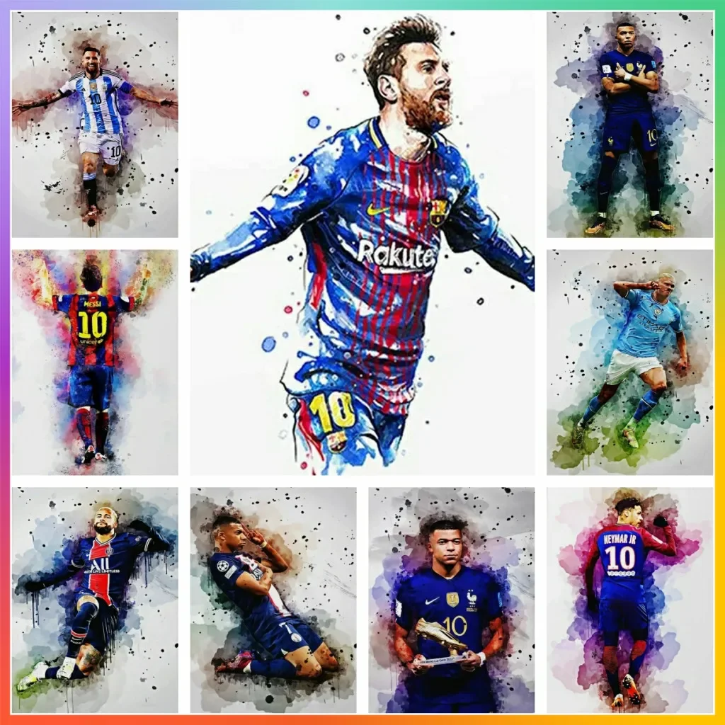 Акварельная алмазная живопись с изображением футбольной звезды, Набор для вышивки крестиком, мозаичная вышивка, настенное украшение 5D, DIY, печатное искусство, новинка, распродажа, подарок
Акварельная алмазная живопись с изображением футбольной звезды, Набор для вышивки крестиком, мозаичная вышивка, настенное украшение 5D, DIY, печатное искусство, новинка, распродажа, подарок