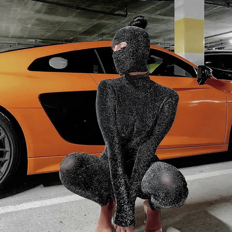 Европейский и американский модный комбинезон с воротником-стойкой, длинными рукавами, облегающий, с капюшоном
Европейский и американский модный комбинезон с воротником-стойкой, длинными рукавами, облегающий, с капюшоном