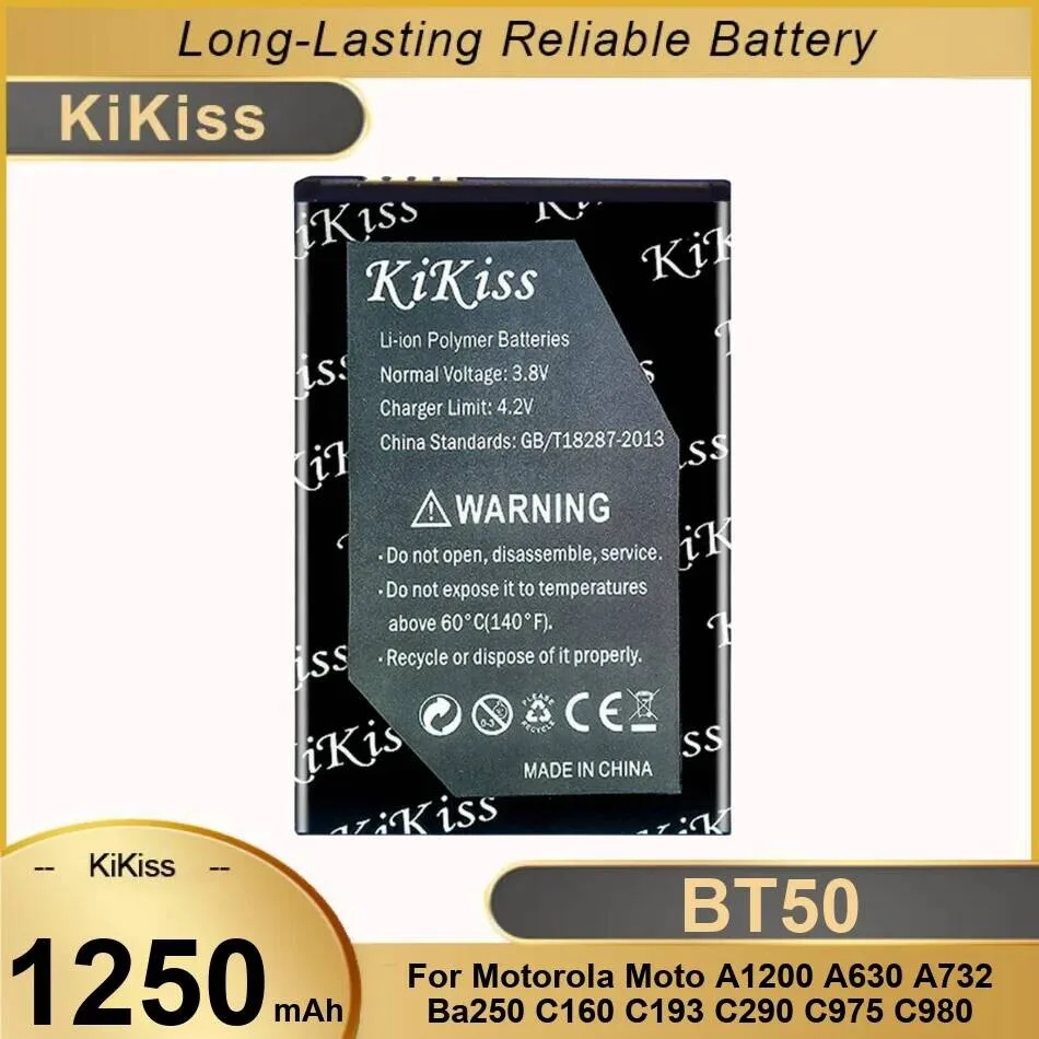 1250 мАч для Motorola Moto A1200 A630 A732 BA250 C160 C193 C290 C975 C980 аккумулятор мобильного телефона надежная замена BT50
1250 мАч для Motorola Moto A1200 A630 A732 BA250 C160 C193 C290 C975 C980 аккумулятор мобильного телефона надежная замена BT50
