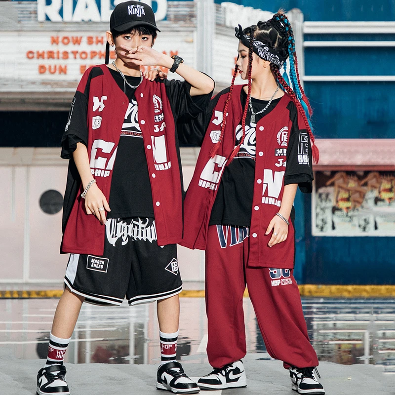 2023 Children Jazz Dance Costumes For Kids Red Loose Jacket Hiphop Pants Kpop Outfits Girls Hip Hop Dance Rave Clothes DQS12769
2023 Children Jazz Dance Costumes For Kids Red Loose Jacket Hiphop Pants Kpop Outfits Girls Hip Hop Dance Rave Clothes DQS12769