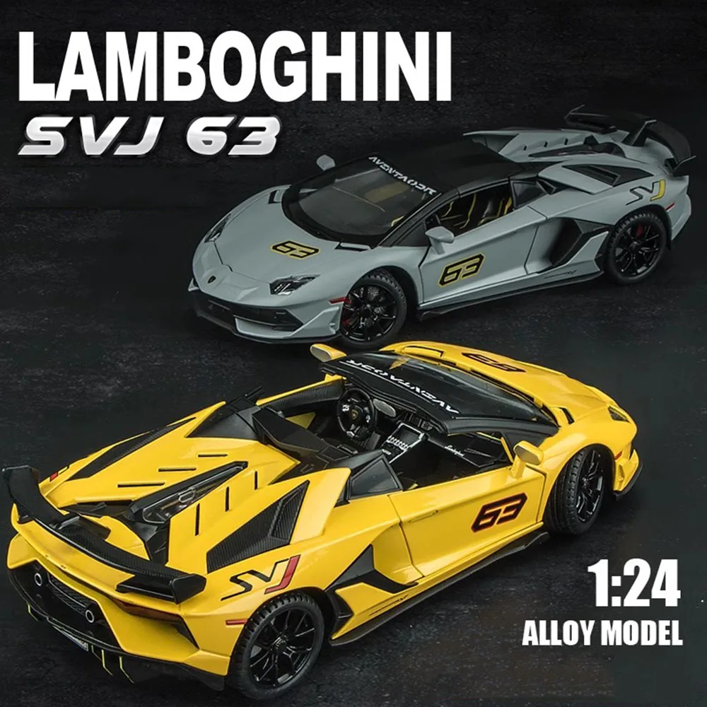 1/24 AVENTEDOR SVJ63 Countach Sports Car Alloy Model Toys Diecasts & Toy Vehicles Sound and Light Collection for Kids Boys Gifts
1/24 AVENTEDOR SVJ63 Countach Sports Car Alloy Model Toys Diecasts & Toy Vehicles Sound and Light Collection for Kids Boys Gifts