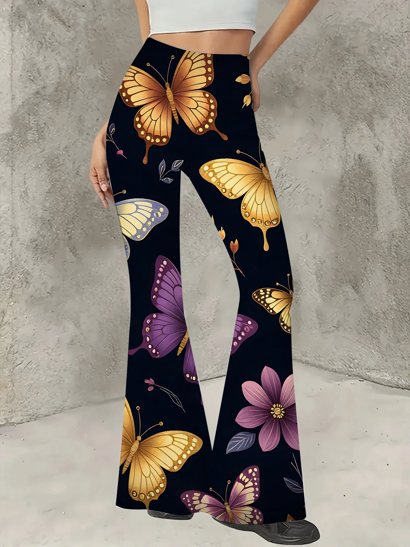Women's Boho Printed Flare Pants Vintage Knit High Waist Wide Leg Trousers
Women's Boho Printed Flare Pants Vintage Knit High Waist Wide Leg Trousers