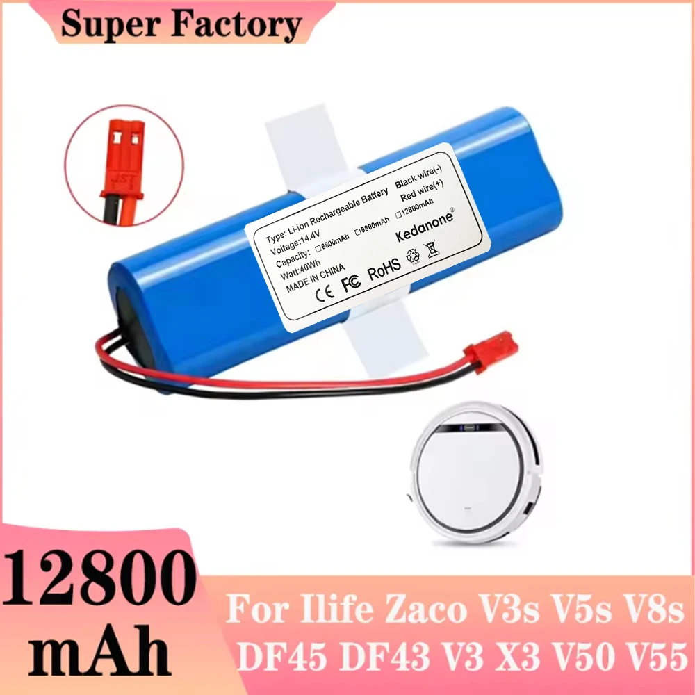 NEW Original Li-lion Battery for ILIFE V3s Pro, V5s Pro, V8s, V8 Plus,V80,V80 Max,V80 Pro,V3s Max 18650 12800mAh 14.4V PX-B010
NEW Original Li-lion Battery for ILIFE V3s Pro, V5s Pro, V8s, V8 Plus,V80,V80 Max,V80 Pro,V3s Max 18650 12800mAh 14.4V PX-B010