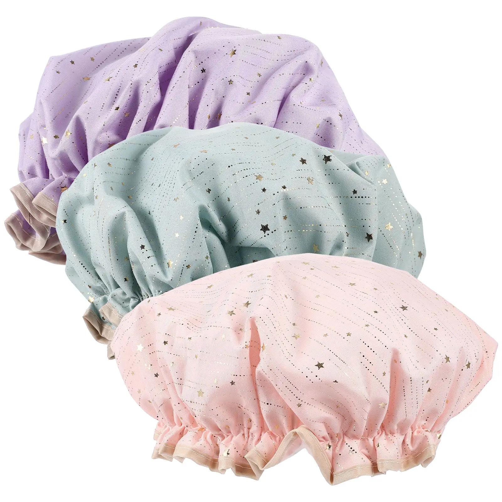 Disposable Waterproof Shower Caps 3Pcs Polyester Cotton Bathing Hats Decorative Hair Bonnets Practical Spa Accessories
Disposable Waterproof Shower Caps 3Pcs Polyester Cotton Bathing Hats Decorative Hair Bonnets Practical Spa Accessories