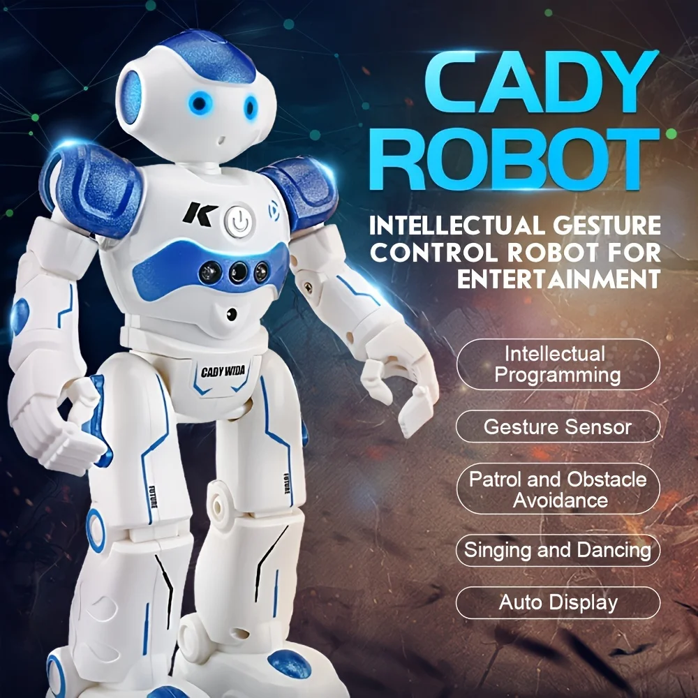 Remote-controlled robot toys, multifunctional dance R2 robots, with gesture-sensing remote control and automatic obstacle avoida
Remote-controlled robot toys, multifunctional dance R2 robots, with gesture-sensing remote control and automatic obstacle avoida
