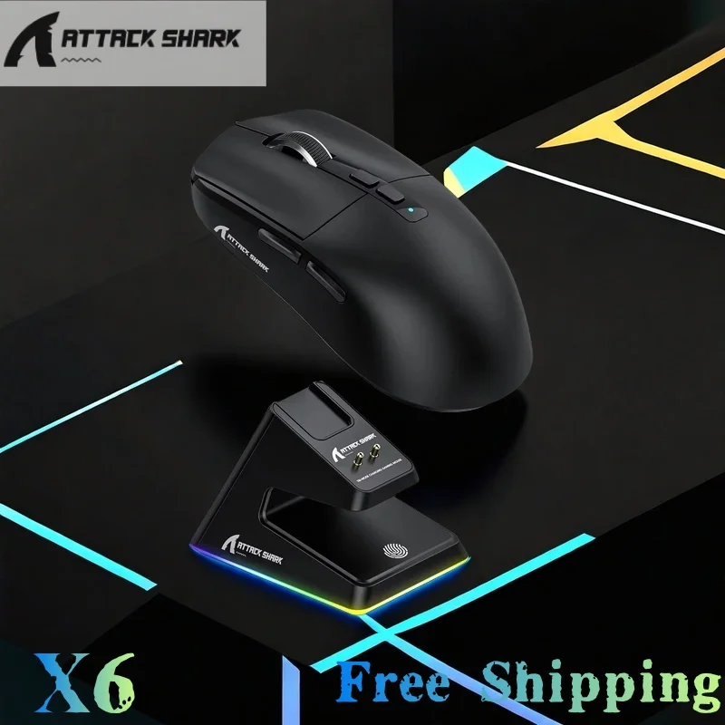 Attack Shark X6 Wireless Bluetooth Mouse PAW3395 Tri-Mode Connectivity RGB Touch Magnetic Charging Dock Macro 2.4G Gaming Mouse
Attack Shark X6 Wireless Bluetooth Mouse PAW3395 Tri-Mode Connectivity RGB Touch Magnetic Charging Dock Macro 2.4G Gaming Mouse