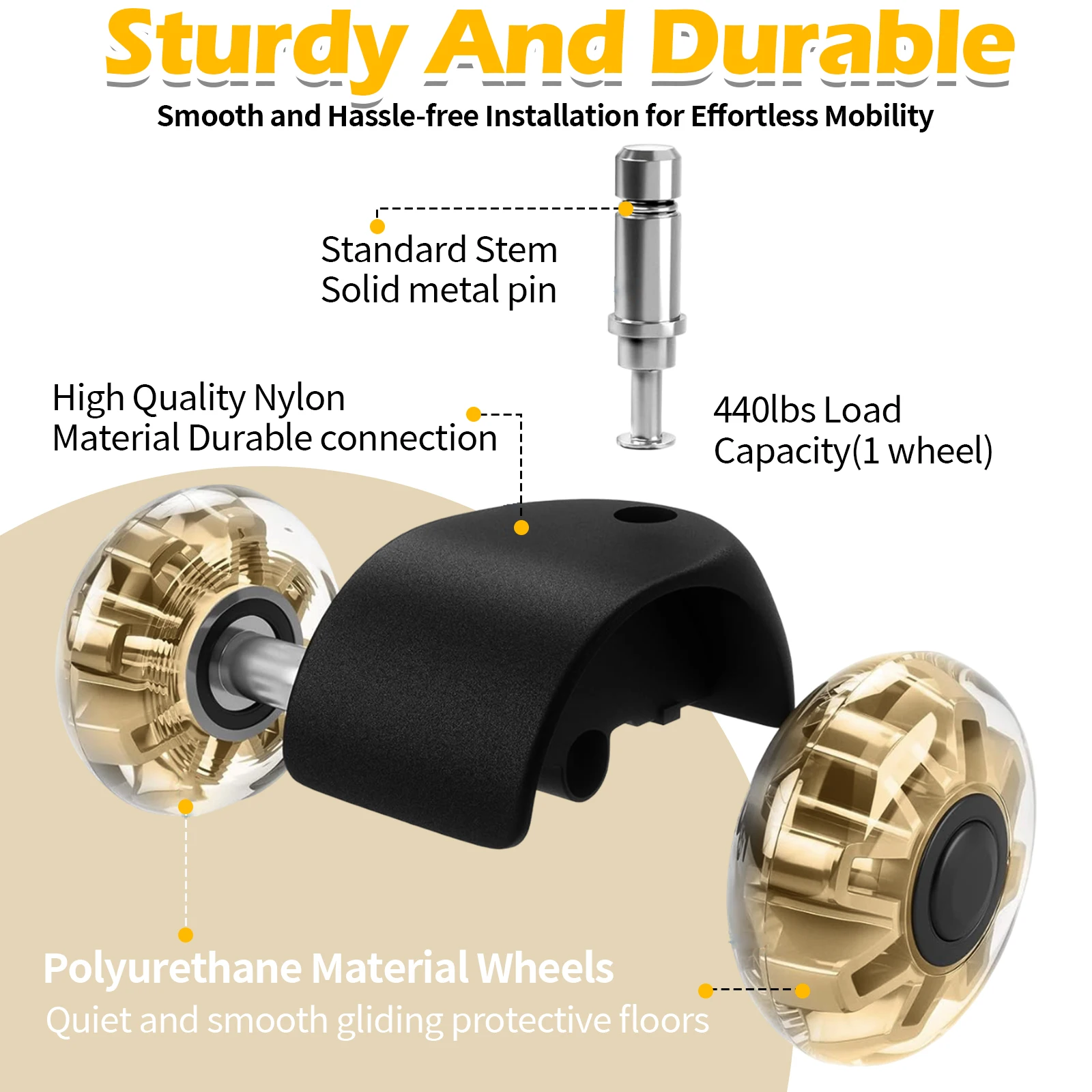 2 inch Chair Wheels for Office Chair Casters Wheels(Set of 5) Heavy Duty Support Universal Fit Wheels Accessories Replacement
2 inch Chair Wheels for Office Chair Casters Wheels(Set of 5) Heavy Duty Support Universal Fit Wheels Accessories Replacement