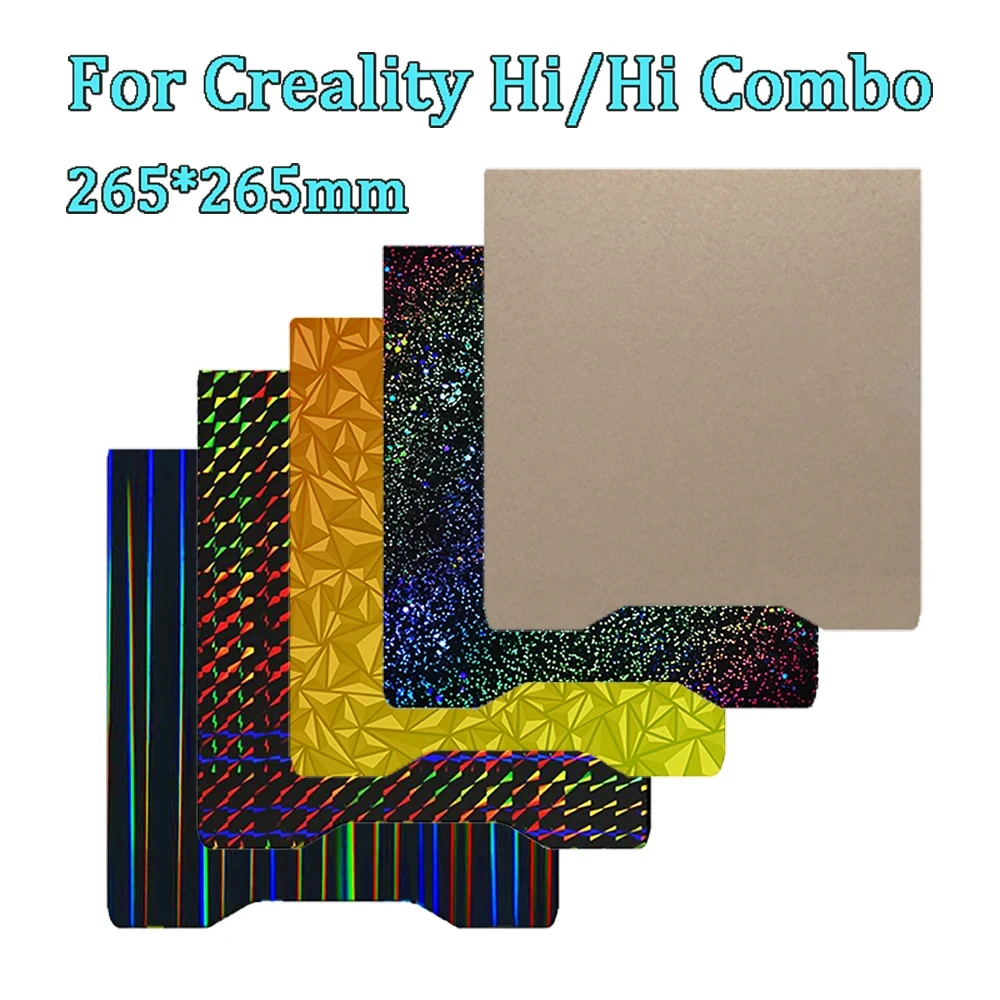 265*265mm For Creality Hi Build Plate Double Sided PEI PEO PET PEY Heat Bed Spring Steel Sheet For Creality Hi Combo
265*265mm For Creality Hi Build Plate Double Sided PEI PEO PET PEY Heat Bed Spring Steel Sheet For Creality Hi Combo
