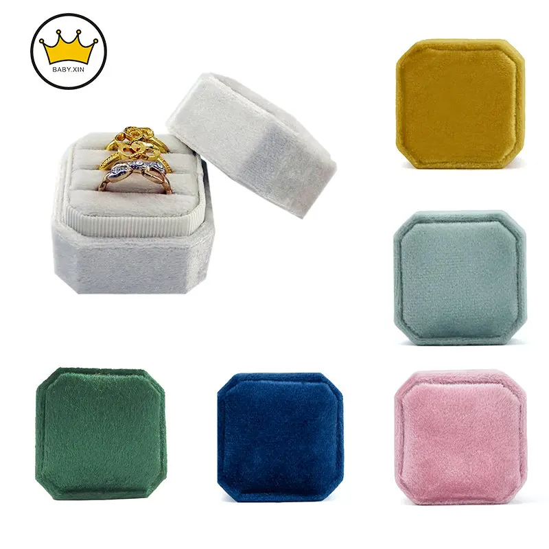 Engagement Ring Box Earring Storage Box Elegant Retro Octagonal Velvet Ring Box Single Double Three Slot Wedding
Engagement Ring Box Earring Storage Box Elegant Retro Octagonal Velvet Ring Box Single Double Three Slot Wedding