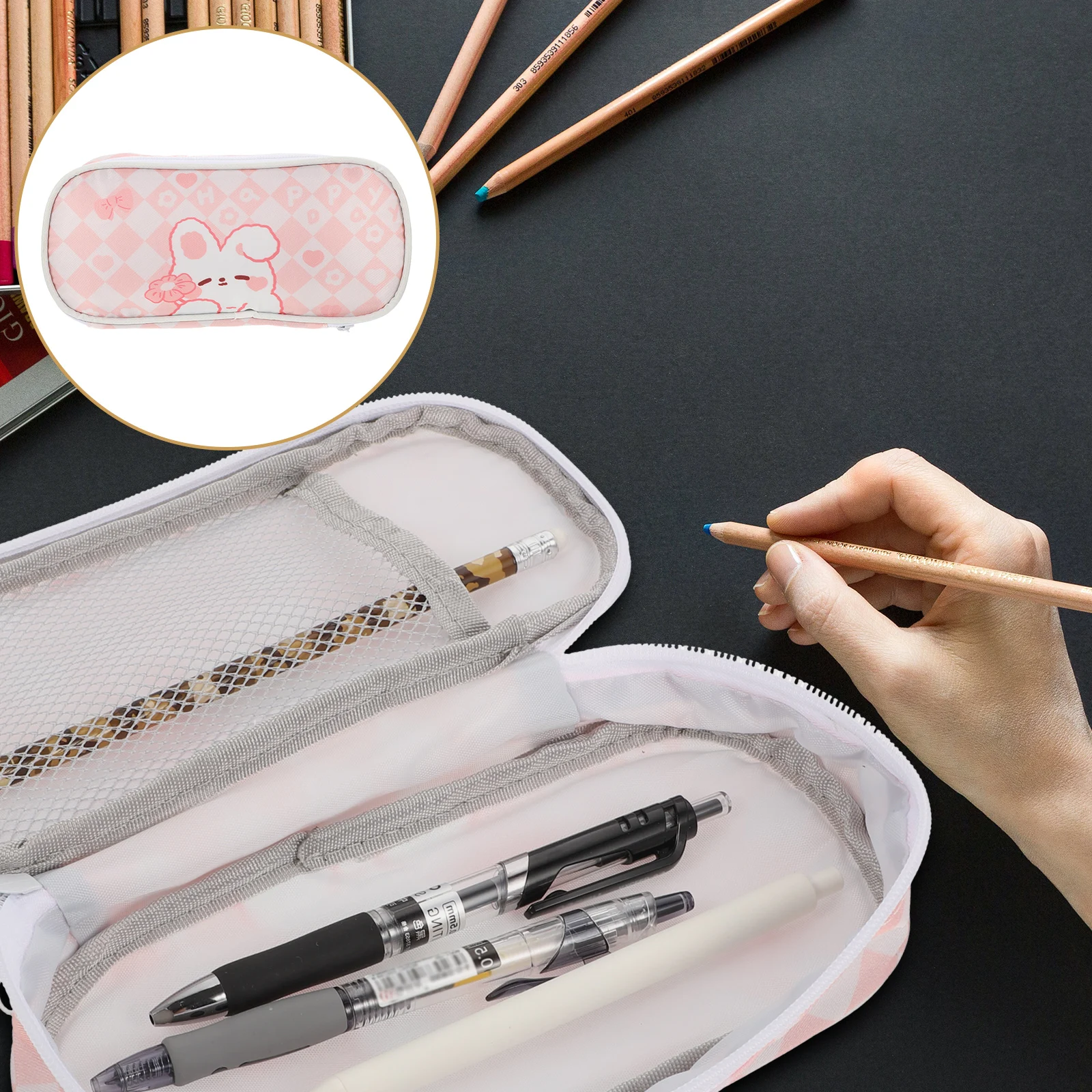 Cartoon Pencil Bag Large Capacity Anti-Scratch Pen Storage Organizer Portable Stationery Case Kids Students Bright Color Zipper
Cartoon Pencil Bag Large Capacity Anti-Scratch Pen Storage Organizer Portable Stationery Case Kids Students Bright Color Zipper