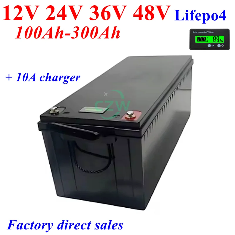 czw 12V 24V 36V 48V 300ah 150ah 100ah Lifepo4 battery pack, built-in BMS 0-4800W motor RV electric boat starting battery pack
czw 12V 24V 36V 48V 300ah 150ah 100ah Lifepo4 battery pack, built-in BMS 0-4800W motor RV electric boat starting battery pack